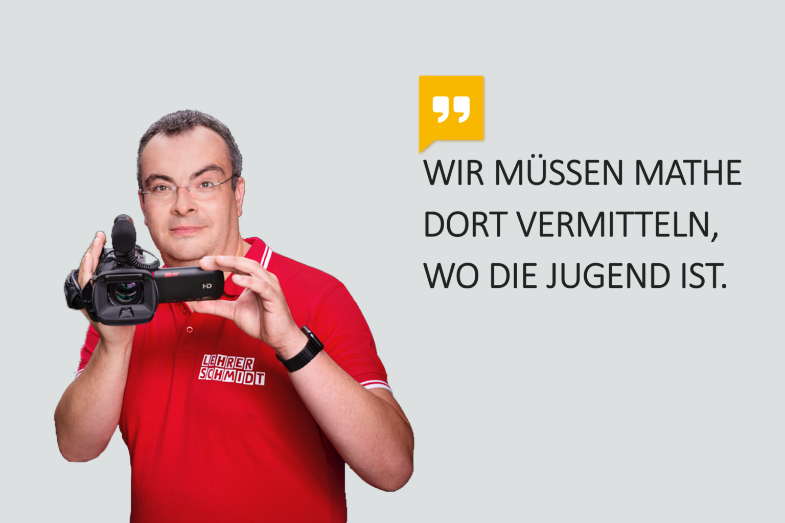 YouTuber, Mathelehrer und Rektor „Lehrer Schmidt“ ist neuer MatheBotschafter der Stiftung